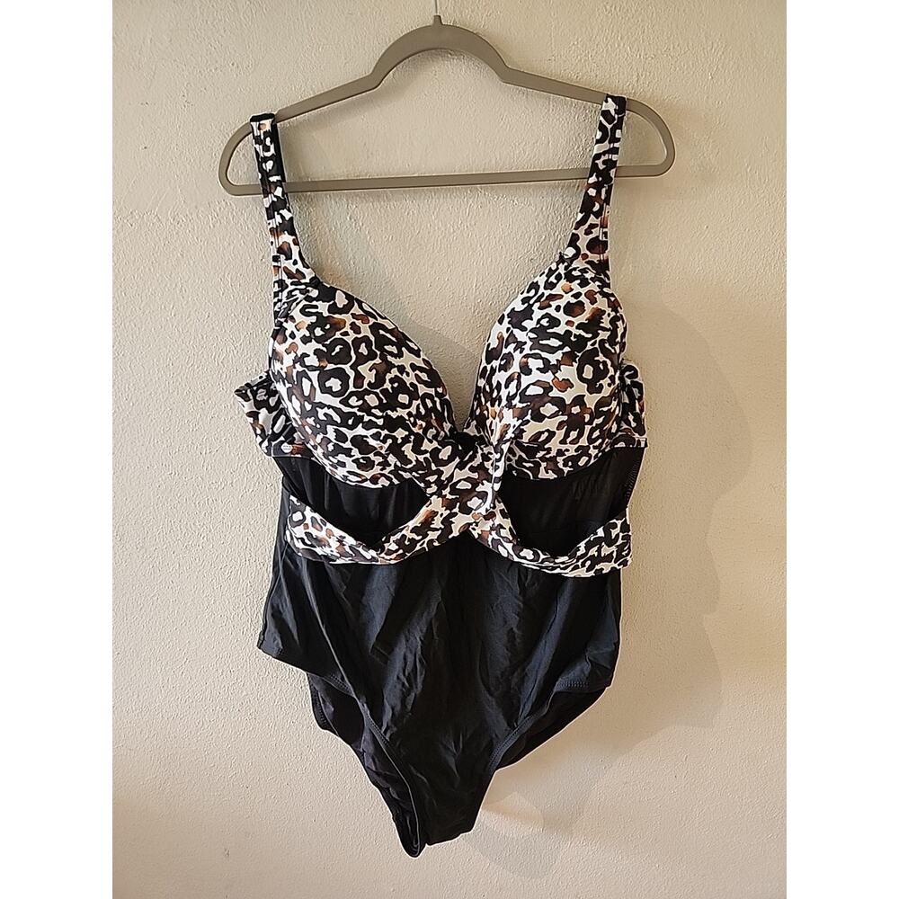 Meet Curve Swimsuit Floral 4XL One Piece Leopard Black Sexy XXXXL